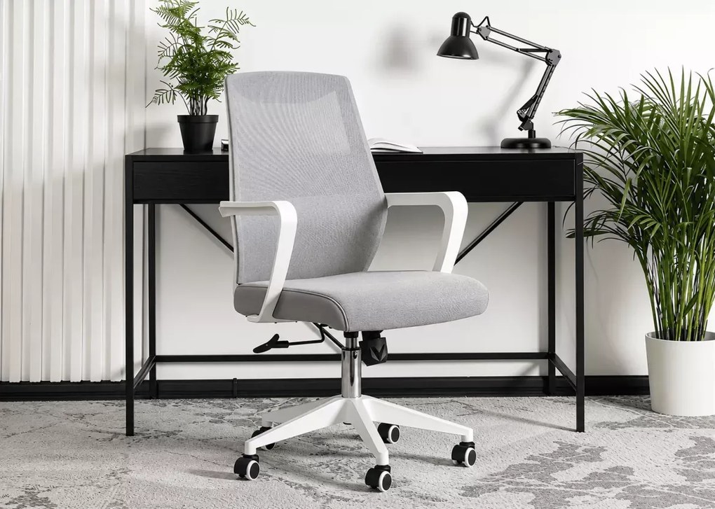 Fotel biurowy Cinema – ergonomiczny fotel obrotowy z mechanizmem TILT, szary