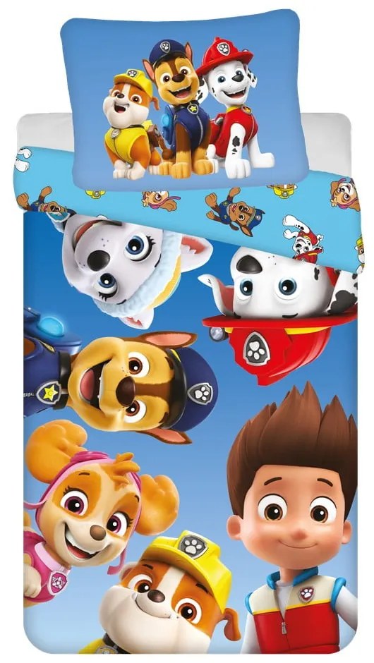Dziecięca pościel jednoosobowa z mirowłókna 140x200 cm Paw Patrol – Jerry Fabrics