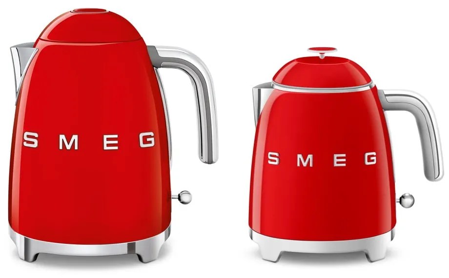 Czerwony czajnik elektryczny ze stali nierdzewnej 800 ml Retro Style – SMEG