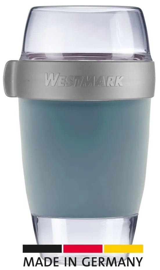 Westmark Trzyczęściowy pojemnik na żywność, 1150 ml, niebieski