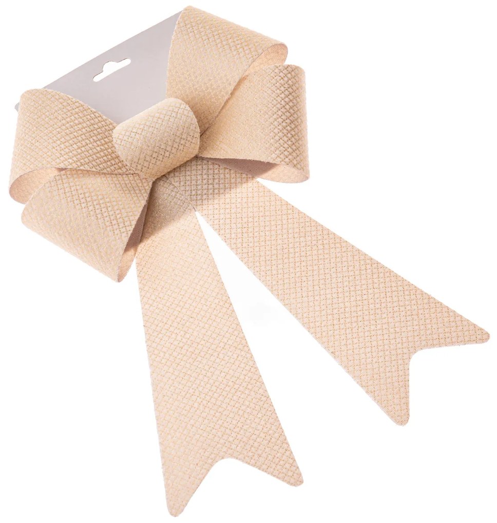 Wstążka świąteczna 23 x 38 cm, kremowa