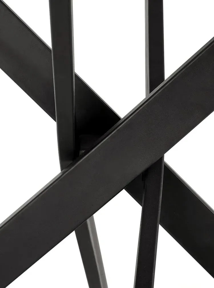Okrągły Stół Metalowy Biały Z Blatem Marmur B2-P15