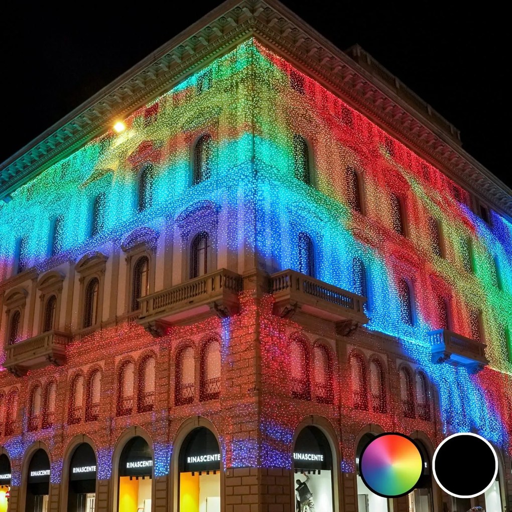 Metrowa kurtyna LED z różnokolorowym światłem