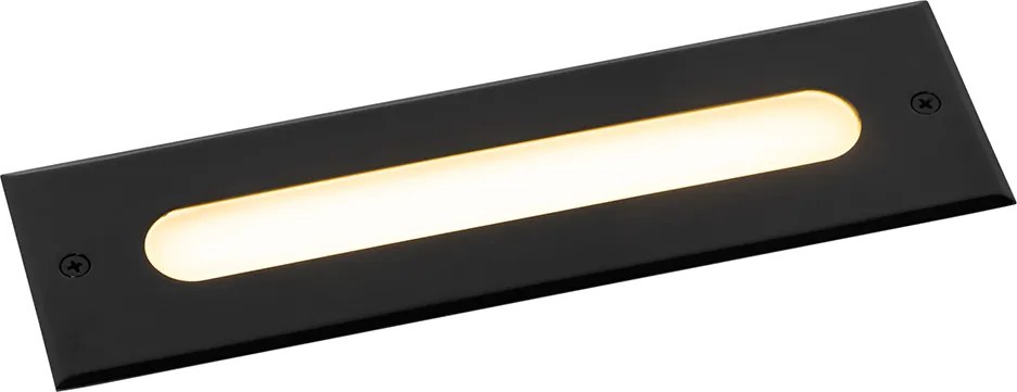 Zestaw 4 nowoczesnych reflektorów gruntowych czarnych 30 cm z LED IP65 - Eline