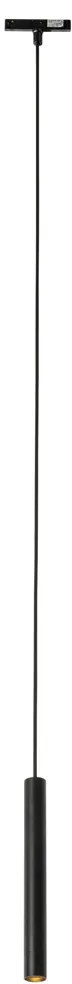 Nowoczesna czarna lampa wisząca do systemu szynowego jednofazowego - Slimline Keno