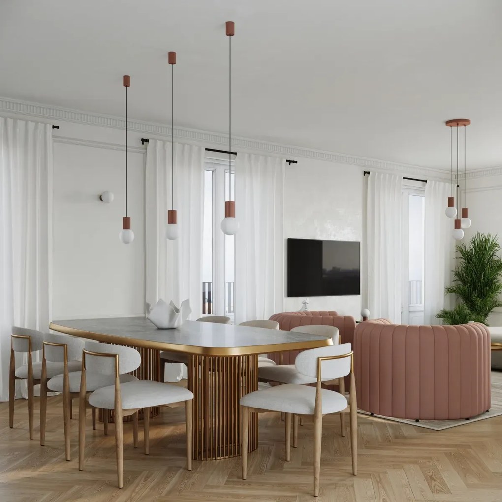 Lampa biurkowa HALO mocca ryflowana SOLLUX  LIGHTING