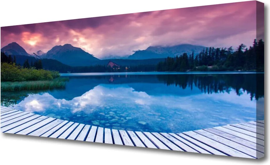 Obraz na płótnie Krystaliczne Jezioro w Górach