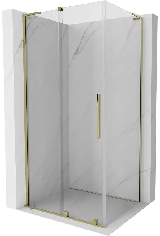 Mexen Velar L kabina prysznicowa rozsuwana 100 x 110 cm, transparent, złota - 871-100-110-03-50