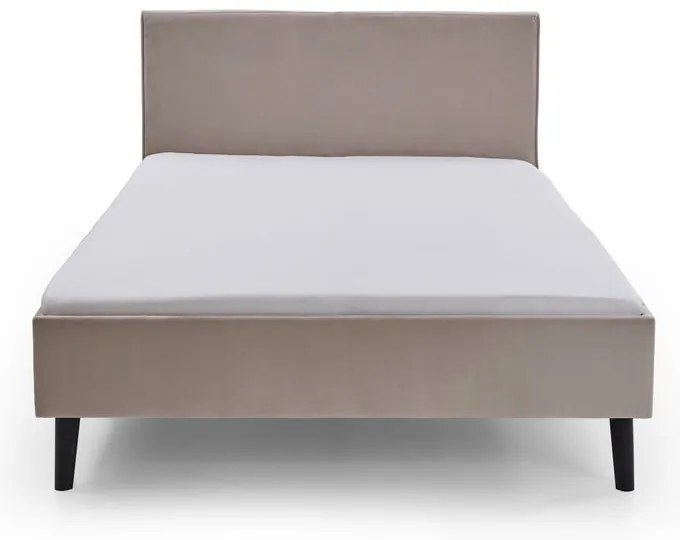Beżowe tapicerowane łóżko dwuosobowe 140x200 cm Leira – Meise Möbel