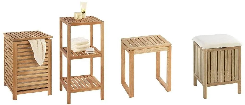 Pufa NORWAY, kosz na pranie - 2w1, WENKO