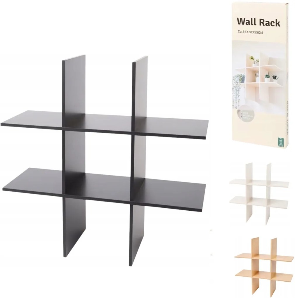 Półka ścienna SHELVIX 55 cm - różne kolory Kolor: Czarny