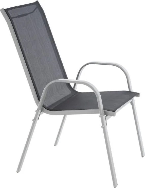 Zestaw sztaplowanych krzeseł ogrodowych 4  szt