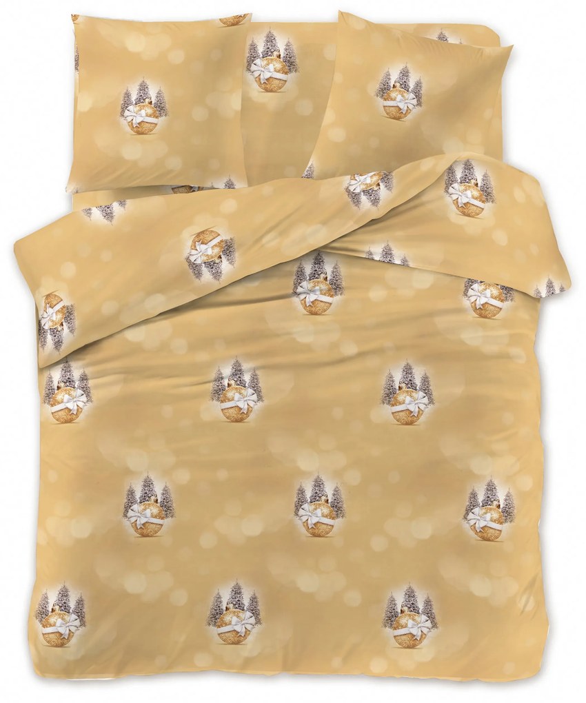 PrzytulneMieszkanie.pl PrzytulneMieszkanie.pl Pościel z mikrofibry TREES AND ORNAMENT żółta Rozmiar pościeli: 70 x 90 cm | 140 x 200 cm