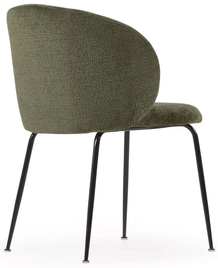 Zielony tapicerowany fotel jadalniany Minna – Kave Home