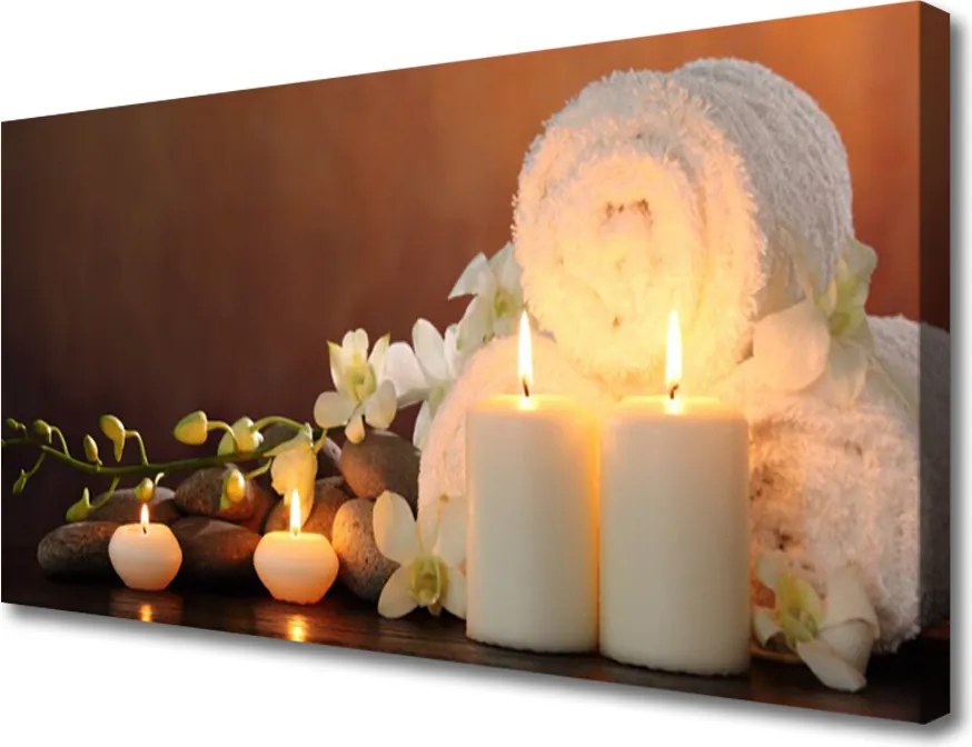 Zdjęcie na płótnie Wieczór Relaksu: Świece i Spa
