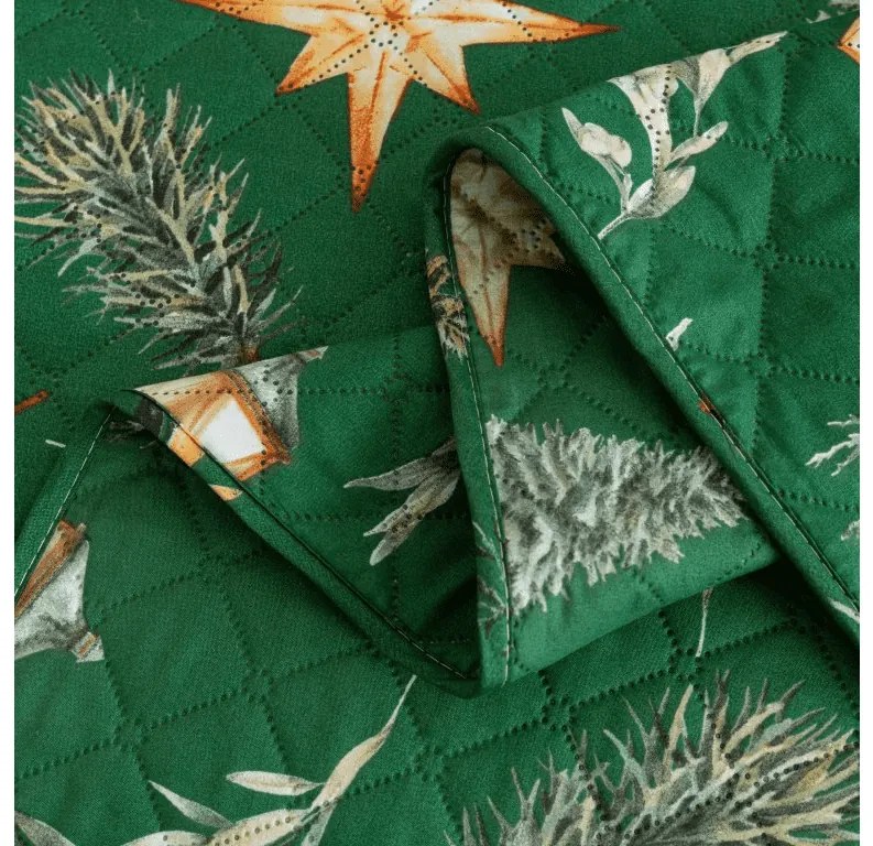 Narzuta na łóżko GREEN CHRISTMAS, zielony Rozmiar: 170 x 210 cm