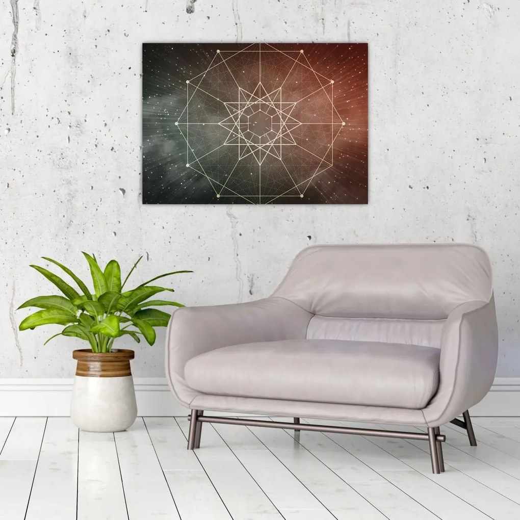 Obraz - Kosmiczny Dodekagram (70x50 cm)