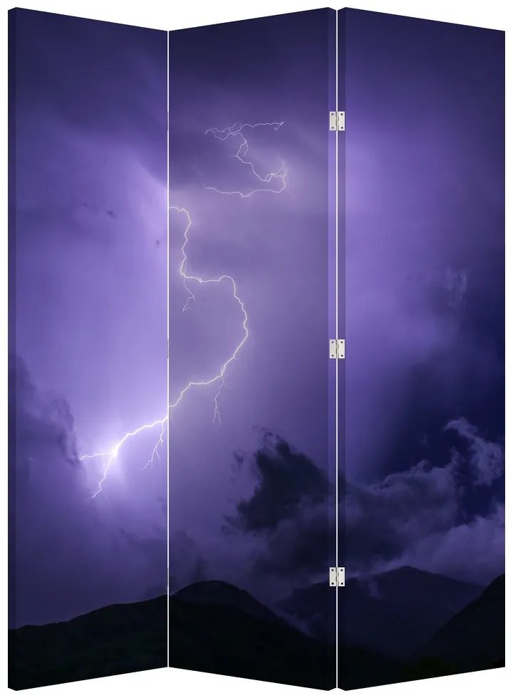 Parawan - Niebieskie niebo i piorun (126x170 cm)