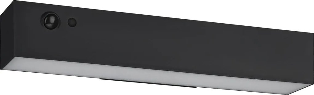 Eglo 901916- LED Solarna lampa ścienna z czujnikiem VOSCARI LED/6,8W/3,7V IP54 czarna