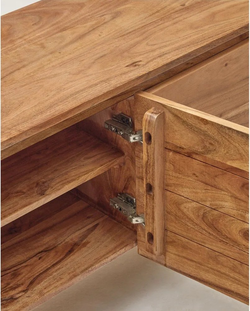 Szafka pod TV z litego drewna akacjowego w naturalnym kolorze 150x58x40 cm Uxue – Kave Home