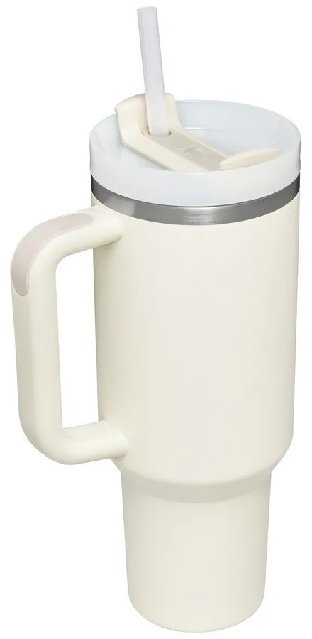 Kremowy termos ze słomką ze stali nierdzewnej 1,18 l Quencher H2.0 FlowState Tumbler Cream – Stanley
