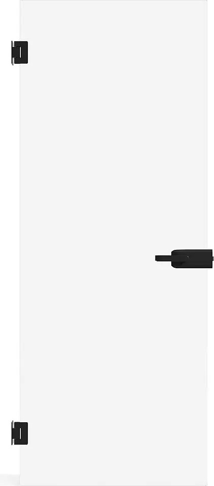 Drzwi dwustronne bez ościeżnicy z matowego szkła hartowanego - wys. 204 x szer. 83 cm - BRUMEA