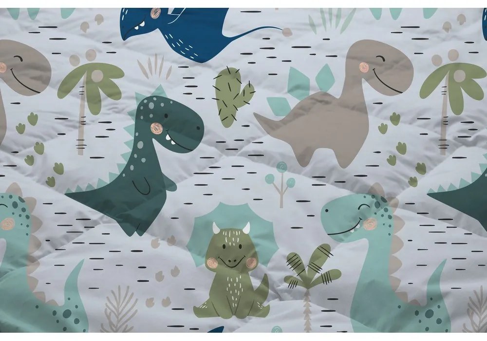 Zielono-niebieska pościel dziecięca jednoosobowa z mikrowłókna 140x200 cm – Good Morning