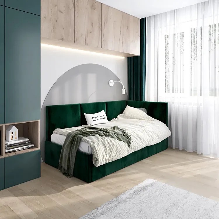 Zielony tapczan tapicerowany W6-M88