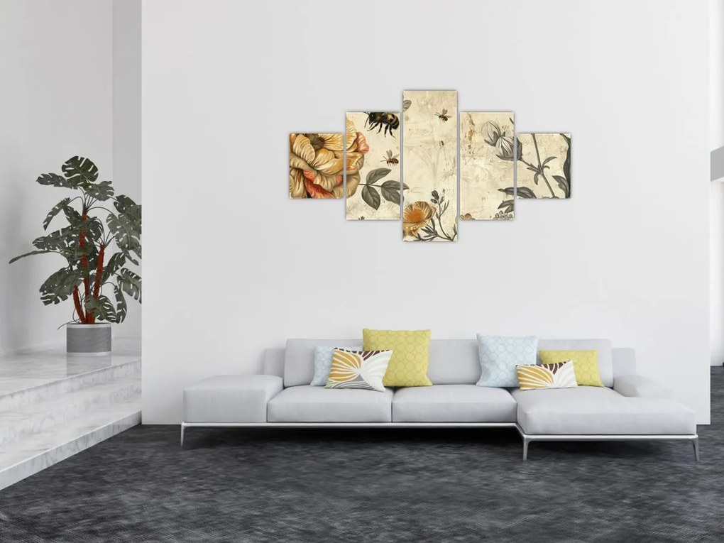 Obraz - Bee Meadow (125x70 cm)