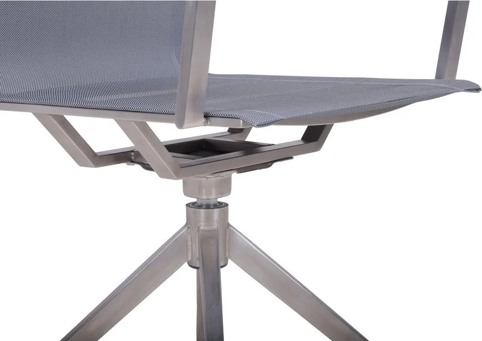 Szare metalowe krzesło ogrodowe Salida – Garden Pleasure