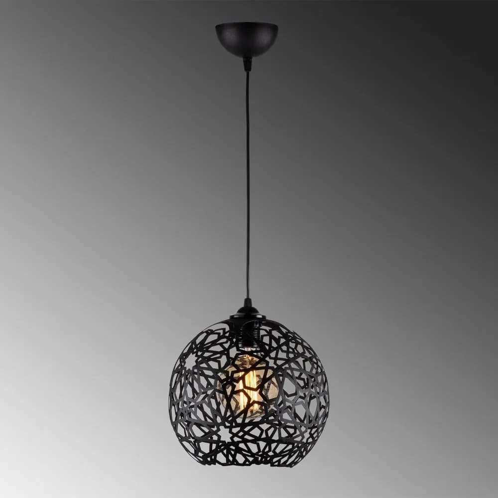 Czarna lampa wisząca ø 25 cm Fellini – Opviq lights