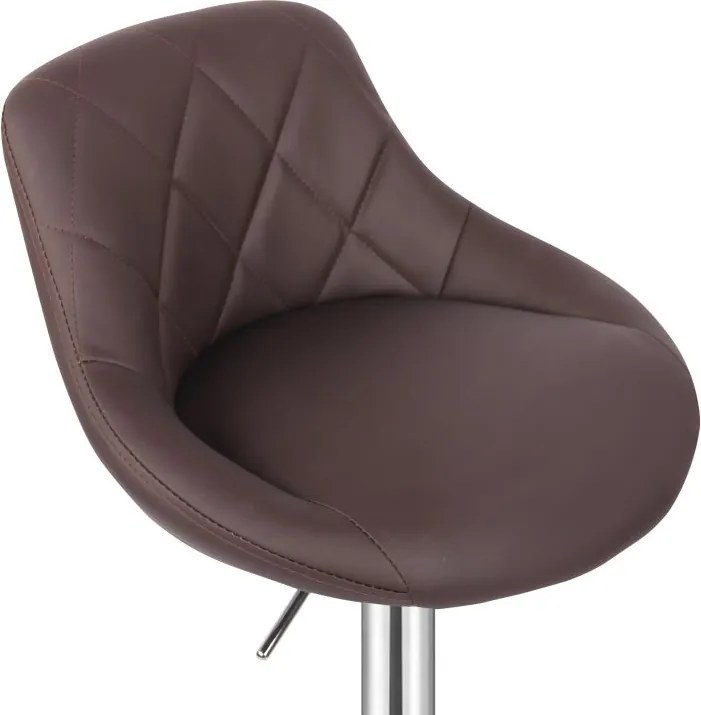 MIADOMODO Stołek barowy 2 szt, bez podłokietnika, brązowy