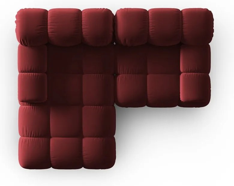 Czerwona aksamitna sofa 191 cm Bellis – Micadoni Home