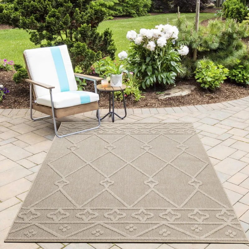 Dywan zewnętrzny sznurkowy Patara Boho beżowy 160 cm x 230 cm