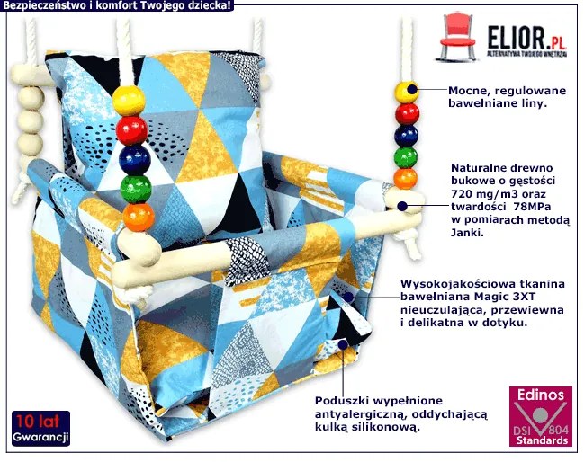 Kolorowa huśtawka do pokoju dziecka P0-P96