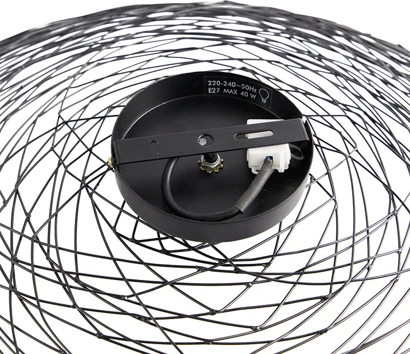 Orientalny plafon czarny 60 cm - Glan