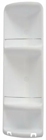 GEDY 7081 CAESAR trzypoziomowa półka narożna podprysznic 22,6 x 71 x 16 cm, tworzywo ABS, biała