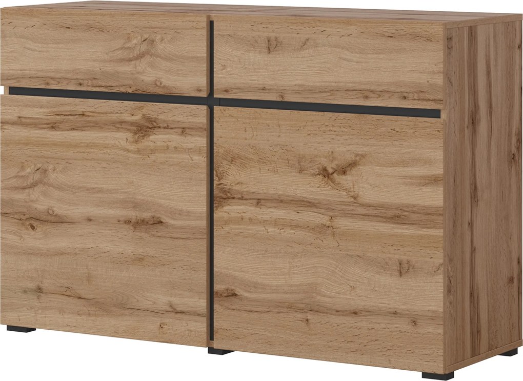 Komoda INCROCIO 119 cm do Salonu Sypialni Dąb wotan