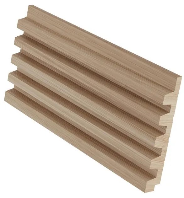 Panel ścienny 3D - Opakowanie 3,71 m² - Kolor jasne naturalne drewno - Zestaw 8 sztuk - TATIANA