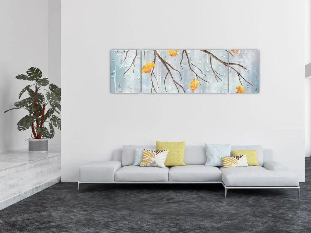 Obraz - Deszczowa jesień (170x50 cm)