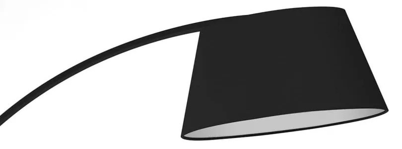 Czarna lampa stojąca z tekstylnym kloszem (wysokość 205 cm) Yet – Tomasucci