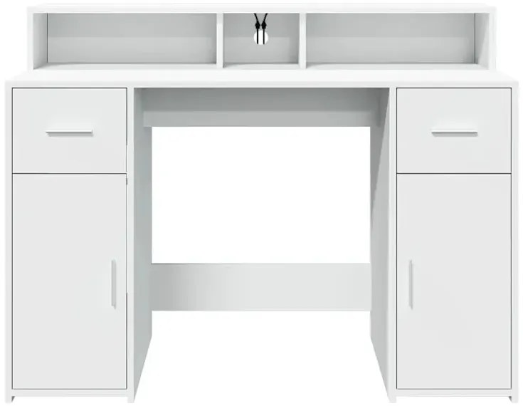 Biurko podświetlane 120 cm biały W6-N33