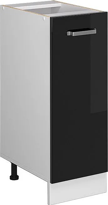 Szafka apteczna czarny wysoki połysk 30x46x81.6 r-line