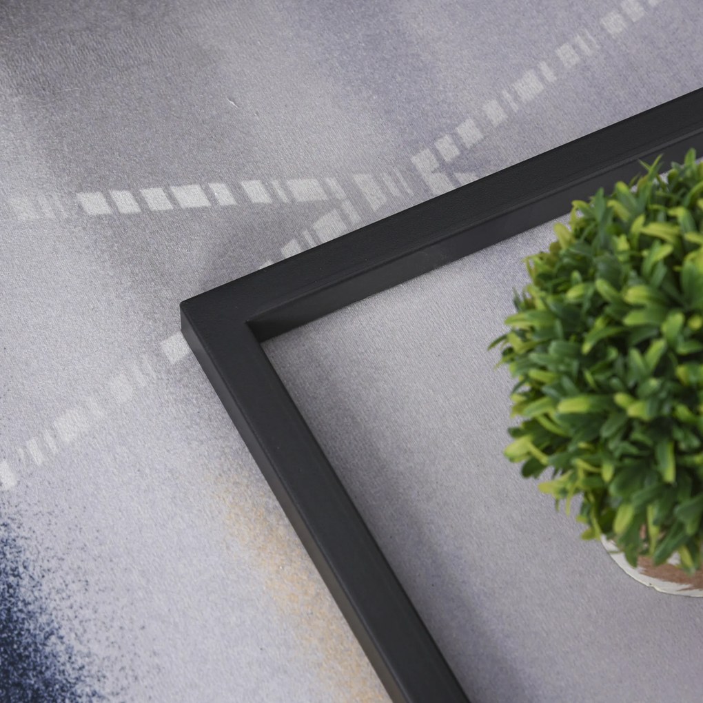 HOMCOM Stolik Boczny w Kształcie Litery C, Oszczędność Miejsca, Nocny/Coffee Table, Imitacja Marmuru, 45 x 30 x 51,5 cm