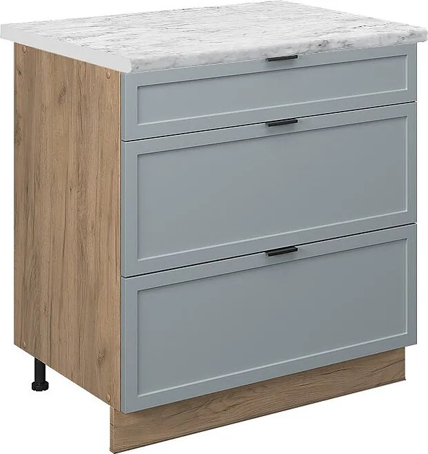 Szafka dolna do kuchni jasnoniebiesko-szary 80x60x82 fame-line