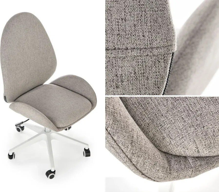 Krzesło obrotowe na białym stelażu Falcao