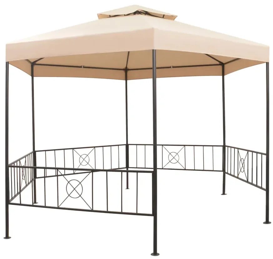 Beżowe przenośne zadaszenie ogrodowe R9-F43