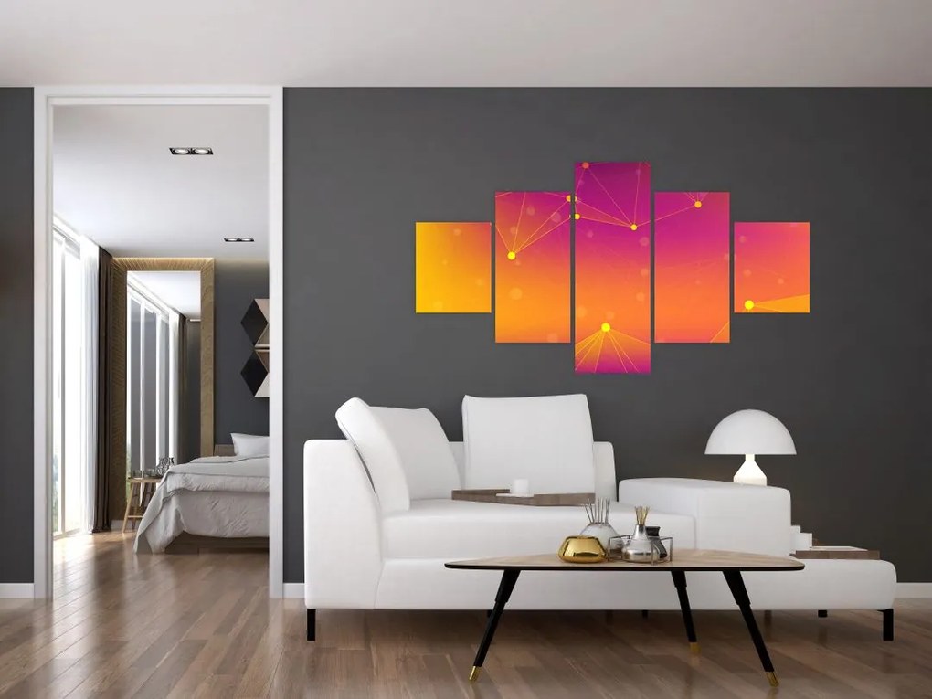 Kolorowy abstrakcyjny obraz (125x70 cm)