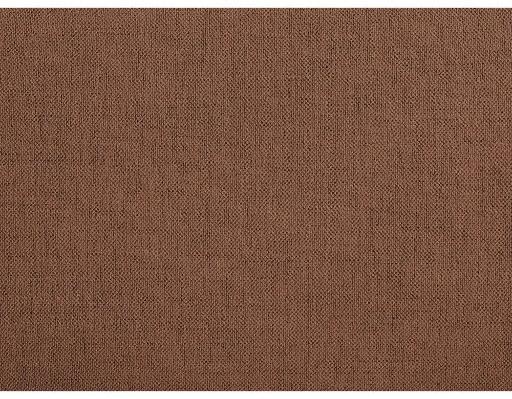 Pomarańczowe tapicerowane łóżko dwuosobowe bez zagłówka ze schowkiem i stelażem 180x200 cm Inera – Bobochic Paris