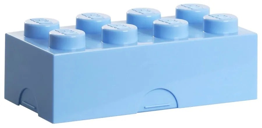Jasnoniebieski plastikowy pojemnik dziecięcy 20x10x7 cm – LEGO®